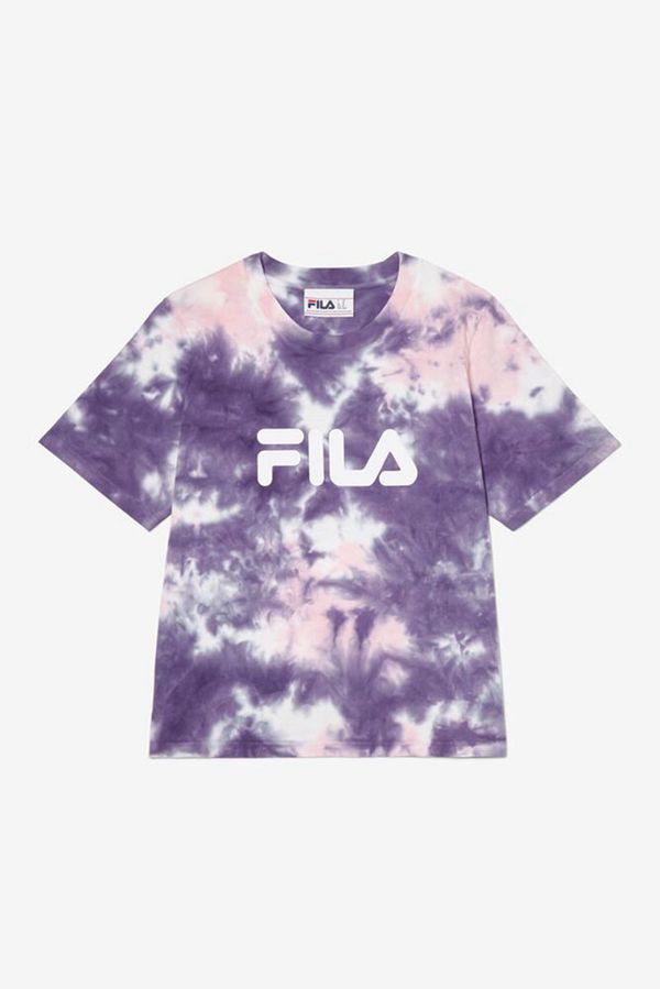 Camisetas Manga Corta Fila Mujer Moradas / Rosas - Hannah Tie Dye - España 460391GZB